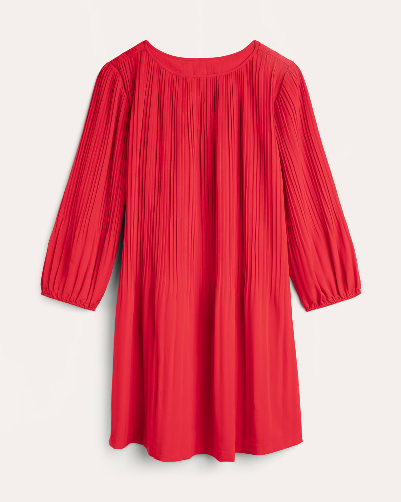 Front of plus size Penelope Pleated A-Line Dress by CARMEN MARC VALVO | Dia&Co | dia_product_style_image_id:179408